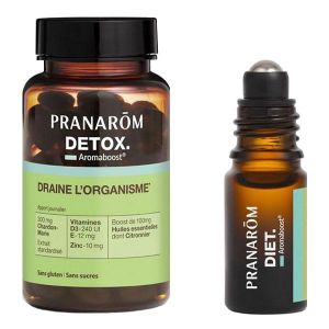 Pranar&ocirc;m Aromaboost Detox 60 capsules et Diet 5ml
