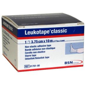 Leukotape Classic Bande Adhésive Non Élastique 10 m x 3,75 cm Noir