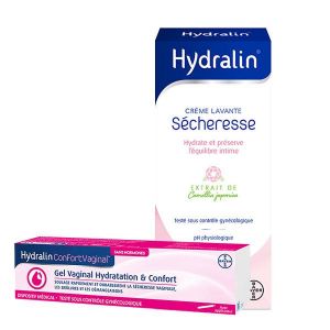Hydralin Confort vaginal 30ml et Hydralin Secheresse flacon de 400ml