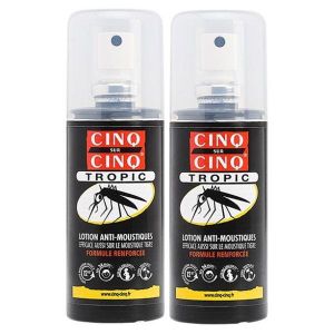 Cinq sur Cinq Tropic Lotion Anti-Moustiques Renforc&eacute;e Lot de 2 x 75ml