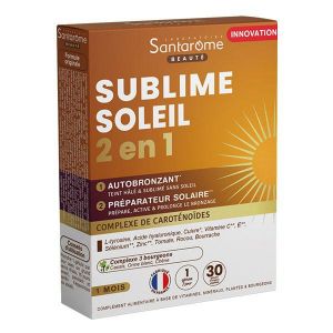 Santarome - Complément solaire - Autobronzant & Protecteur solaire - 30 gélules