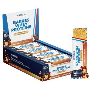 Nutri&Co Barres Prot&eacute;in&eacute;es Beurre de Cacahu&egrave;tes et Chocolat 12x48g