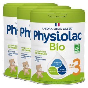 Physiolac Bio Lait Croissance 3ème Âge 800g - lot de 3