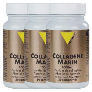 Vit'all+ Collagène Marin 1000mg 30 comprimés - Lot de 3
