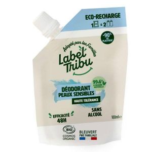 Label Tribu Recharge déodorant Peaux sensibles 100ml