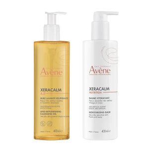 Av&egrave;ne Routine Xeracalm Hygi&egrave;ne et Soin Peaux S&egrave;ches et Atopiques, Huile Lavante, Baume Hydratant