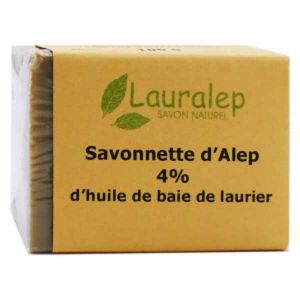 Lauralep Savonnette d'Alep 4% d'Huile de Baie de Laurier 100g