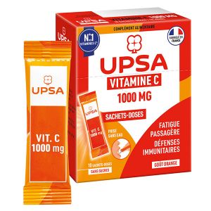 UPSA Vitamine C 1000mg sans Sucres 10 sachets