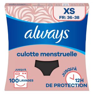 Always Culotte Menstruelle Lavable XS Flux Mod&eacute;r&eacute; &Agrave; Abondant 1 unit&eacute;
