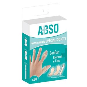 Marque Verte ABSO Pansements sp&eacute;cial doigts - Bo&icirc;te de 30