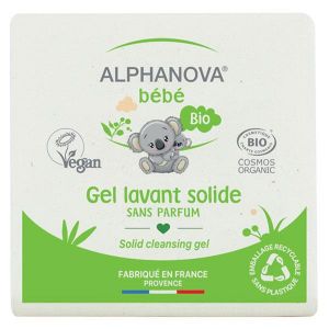Alphanova B&eacute;b&eacute; Gel Lavant Solide Bio &agrave; l'Huile d'Olive 100g