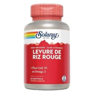 Solaray Levure de Riz Rouge + Co Q10 + Oméga 3 60 gélules