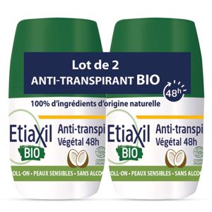Etiaxil Déodorant Anti-Transpirant Coco Végétal 48h Bio Lot de 2 x 50ml