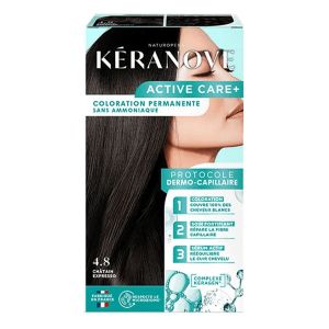 K&eacute;ranove Active Care+ Coloration cr&egrave;me permanente 4.8 Ch&acirc;tain expresso