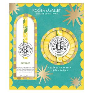 Roger&Gallet Coffret Eau Parfum&eacute;e Bienfaisante C&eacute;drat 30ml et Savon 100g