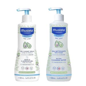 Mustela Hygiène Bébé – Lot Gel Lavant Doux & Eau Sans Rinçage 500ml