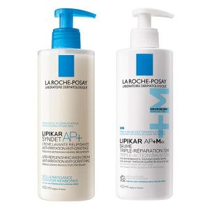 La Roche-Posay Lipikar Routine Peau Atopique Syndet AP+ Crème Lavante 400ml & Baume AP+MAX 400ml