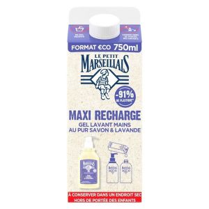 Le Petit Marseillais Pur Savon Liquide à l'Huile de Lavande Maxi Recharge 750ml