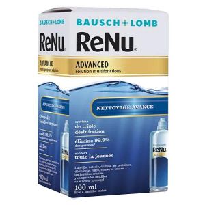 Bausch & Lomb Contactologie Renu Advanced Solution Multifonctions Nettoyage Avanc&eacute; 100ml