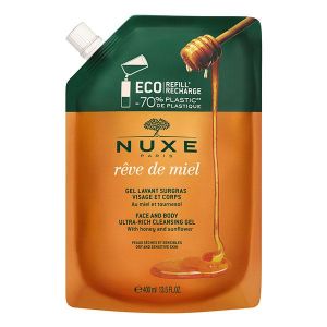 Nuxe Rêve de Miel Éco-recharge Gel Lavant Surgras Visage et Corps 400ml