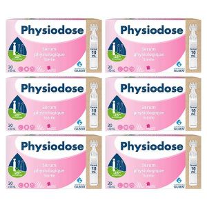 Laboratoires Gilbert Physiodose Sérum Physiologique Stérile Lot de 6 x 30 unités