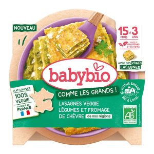 Babybio Veggie Lasagnes L&eacute;gumes et Fromage de ch&egrave;vre de nos r&eacute;gions 200g