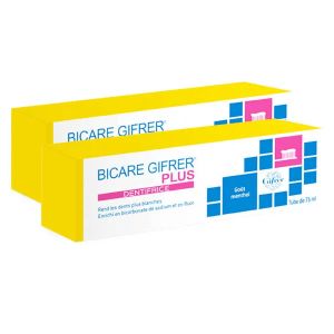 Gifrer Bicare Plus Dentifrice Go&ucirc;t Menthol 75ml Lot 2
