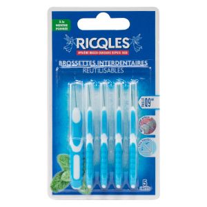 Ricqles Brossettes Interdentaires Réutilisables 0,9mm 5 unités