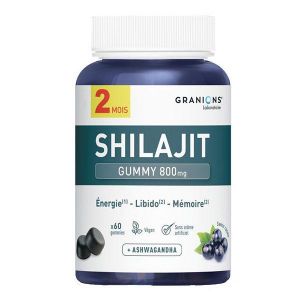 Granions - Shilajit Gummies - Immunit&eacute;, Energie, Libido, Concentration - 60 gummies