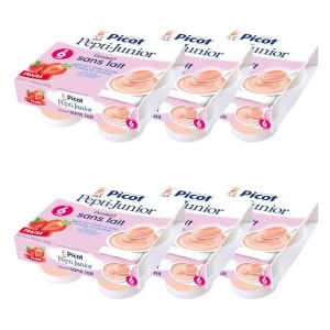 Picot Mon 1er Dessert sans Lait Fraise +6m 4 x 100g - Lot de 6