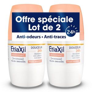 Etiaxil Déodorant Transpiration Faible Aisselles 24h Lot de 2 x50ml