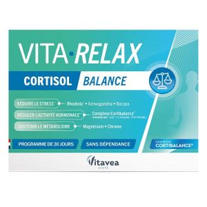 Vitavea Vita-Relax Cortisol Balance Sommeil et Stress - 30 gélules