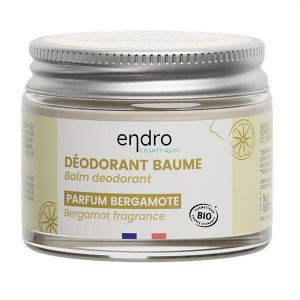 Endro Déodorant Bergamote 100% d’origine naturelle texture baume pot 50 gr