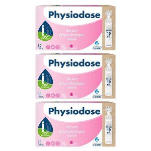 Laboratoires Gilbert Physiodose Sérum Physiologique Stérile Lot de 3 x 30 unités