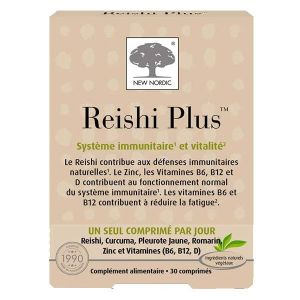 Vitalco New Nordic Reishi Plus système immunitaire et vitalité - 30comprimés