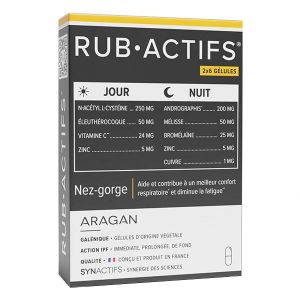 Aragan - Synactifs - Rub Actifs® Santé respiratoire nez-gorges - 12 gélules