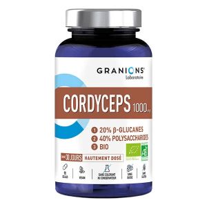 Granions Cordyceps 1000mg &Eacute;nergie Vitalit&eacute; sexuelle Bio 90 G&eacute;lules