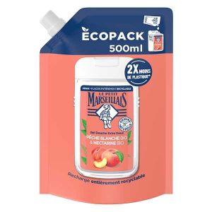 Le Petit Marseillais Recharge Gel Douche Pêche Blanche & Nectarine Bio 500ml