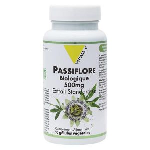 Vit'all+ PASSIFLORE BIO 500mg Extrait Standardis&eacute; 60 g&eacute;lules v&eacute;g&eacute;tales