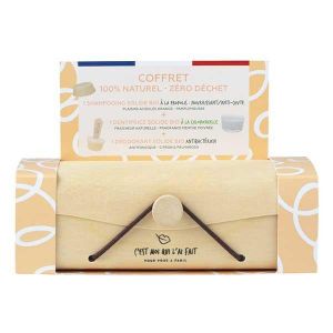 Diet World Coffret Solide Zéro Déchet Shampoing Propolis - Dentifrice Chlorophylle - Déodorant