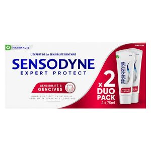 Sensodyne Dentifrice Sensibilit&eacute; et Gencives Menthe Fraiche Lot de 2 x 75ml