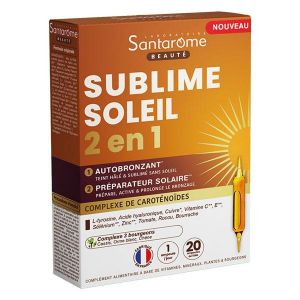 Santarome - sublime Soleil - Autobronzant & Pr&eacute;parateur solaire - 20 ampoules