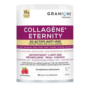 Granions - Collag&egrave;ne Eternity - Collag&egrave;ne marin - 85g Poudre Go&ucirc;t Framboise