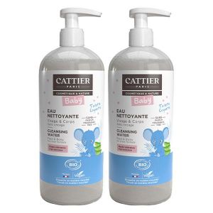Cattier Bébé Eau Nettoyante Bio - Lot 2x500ml