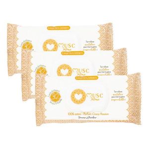 Musc Intime Lingettes Parfum&eacute;es Crazy Passion - Lot 3 x 30 Lingettes