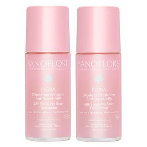 Sanoflore D&eacute;odorant Flora 48h - lot de 2x50 ml