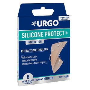 Urgo Silicone Protect+ Boite de 8 pansements M&eacute;dium