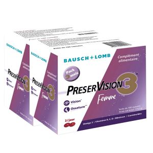 Bausch et Lomb Preservision 3 Femme 180 capsules - Lot de 2