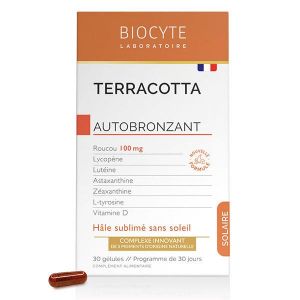 Biocyte Terracotta Autobronzant H&acirc;le sublim&eacute; sans soleil - 30 g&eacute;lules