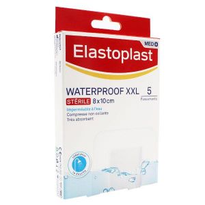 Elastoplast Waterproof Pansement XXL St&eacute;rile 8cm x 10cm 5 unit&eacute;s
